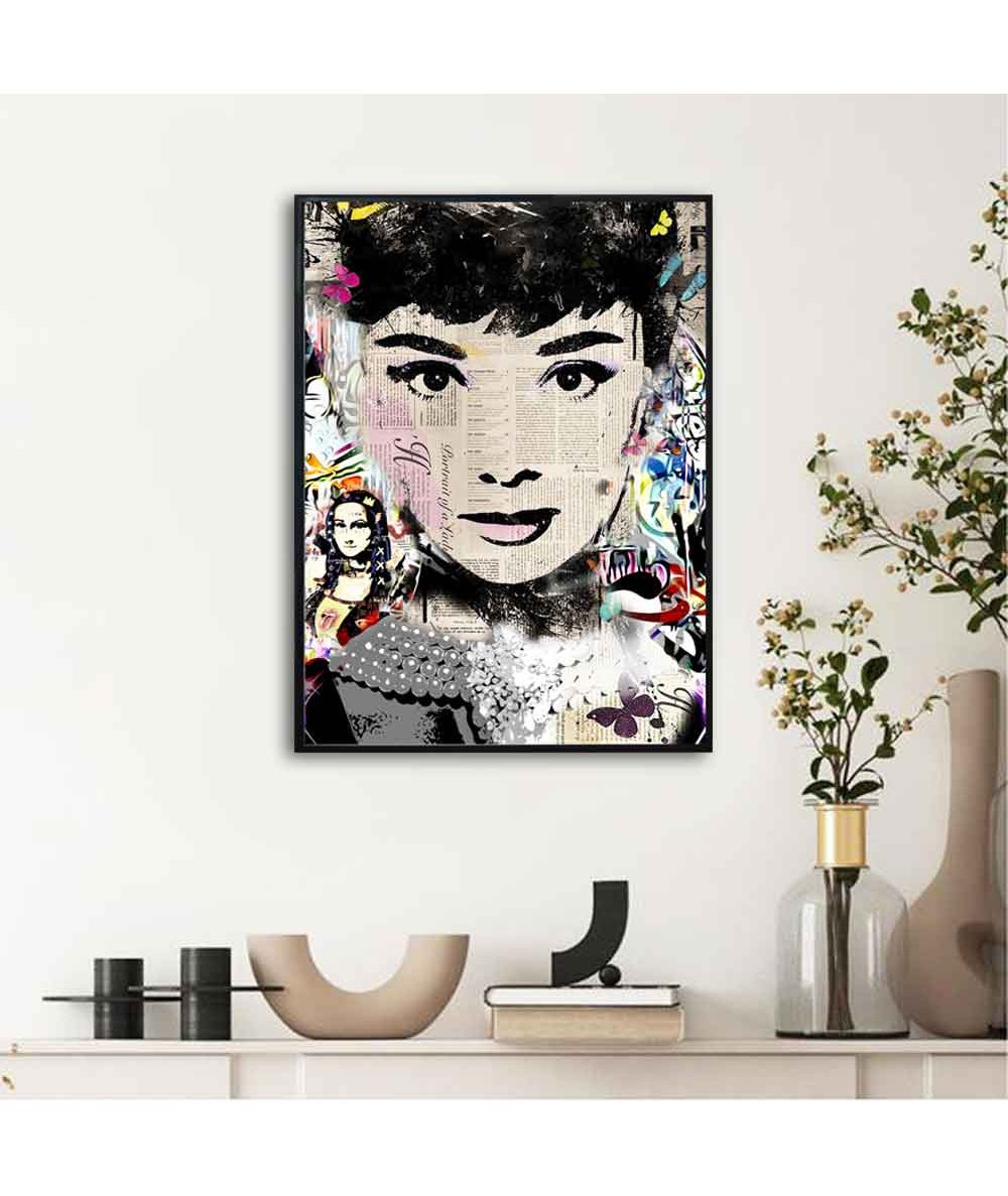 Plakat na ścianę w ramie Audrey Hepburn pop sklep Grafiki Obrazy