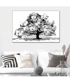 Obrazy na ścianę - Obrazy do salonu czarno białe Drzewo czarno białe