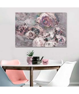 Obrazy kwiaty - Obraz na ścianę autorski Różany ogród (1-częściowy) szeroki