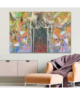 Obrazy na ścianę - Obraz na ścianę Abstrakcyjne drzewa (1-częściowy) szeroki