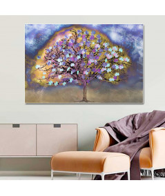 Obrazy na ścianę - Obraz kolorowy Drzewo po deszczu (1-częściowy) szeroki