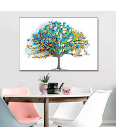 Obrazy na ścianę - Plakaty obrazy w stylu skandynawskim Drzewo i kolorowe liście