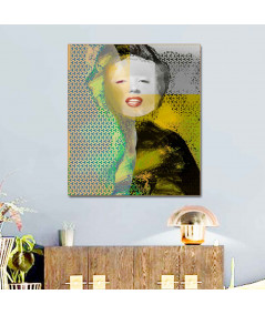 Obrazy na ścianę - Obraz industrialny Marilyn Monroe smile (1-częściowy) pionowy