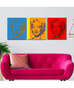 Obrazy na ścianę - Obraz Tryptyk pop art Monroe (3-częściowy)