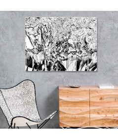 Obrazy las - Obraz czarno biały nowoczesny Las czarno biały