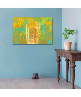 Obrazy las - Obraz na płótnie do salonu Drzewa zachód słońca