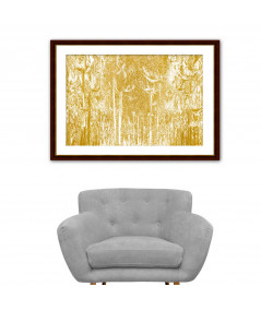 Obrazy las - Obraz grafika do kupienia W złotym lesie (1-częściowy) szeroki