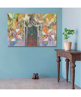Obrazy na ścianę - Obraz na ścianę Abstrakcyjne drzewa (1-częściowy) szeroki