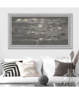 Obrazy pejzaże - Obraz noc Nocny pejzaż z liliami (1-częściowy) wąski