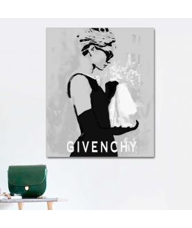Obrazy na ścianę - Obraz fashion - Suknia Givenchy - obraz z Audrey Hepburn