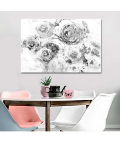 obrazy kwiaty Obraz na ścianę Róże czarno białe, minimalistyczna grafika
