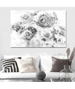 obrazy kwiaty Obraz na ścianę Róże czarno białe, minimalistyczna grafika