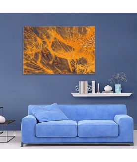 Obrazy na ścianę - Obraz Pomarańczowe dmuchawce (1-częściowy) szeroki
