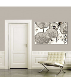Obrazy na ścianę - Obraz grafika Kamienne dmuchawce (1-częściowy) szeroki