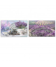 obrazy kwiaty Obraz Dyptyk sielska lawenda (2-częściowy) długi