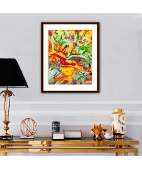 Obrazy na ścianę - Obraz kolorowa abstrakcja Tulipany wielobarwne (1-częściowy) pionowy
