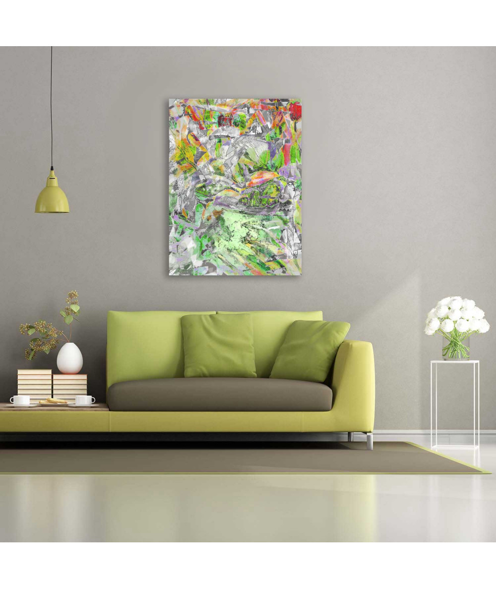 Obrazy na ścianę - Obraz plakat Grafika z czerwonymi tulipanami (1-częściowy) pionowy