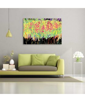 Obrazy na ścianę - Kolorowa grafika Prosta lawenda z kolorem