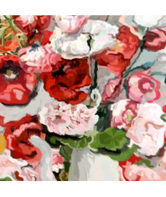 Obrazy na ścianę - Kwiaty obrazy stylowe Maki i pelargonie