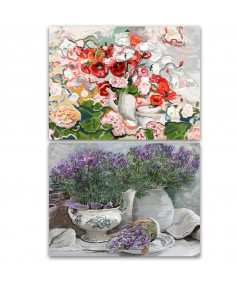 Obrazy kwiaty - Obrazy 2 elementowe Kwiaty w stylu vintage