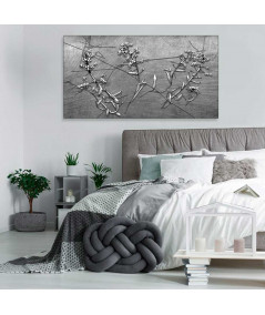 Obrazy na ścianę - Obraz czarno biały abstrakcja Kwiatowa abstrakcja