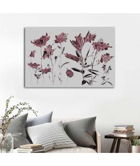 Obrazy z roślinami Botanika - Kwiaty grafika na ścianę Grafika kwiatowa