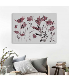 Obrazy z roślinami Botanika - Kwiaty grafika na ścianę Grafika kwiatowa