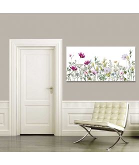 Obrazy na ścianę - Akwarela łąka Łąka pełna ziół