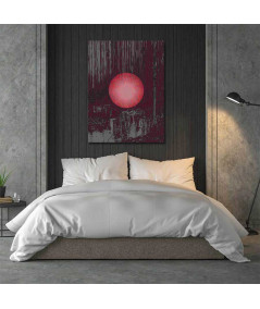Obrazy na ścianę - Grafika księżyc Czerwony księżyc