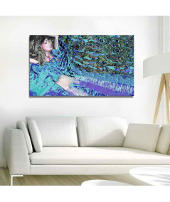 Obrazy na ścianę - Obraz abstrakcja niebieski Sen kobiety