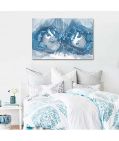 Obrazy na ścianę - Niebieska grafika do sypialni Niebieska fantazja