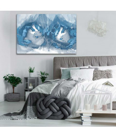 Obrazy na ścianę - Niebieska grafika do sypialni Niebieska fantazja