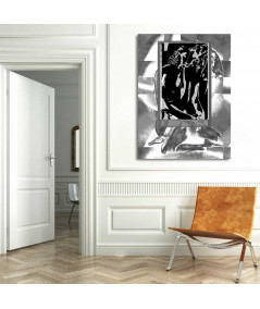 Obrazy na ścianę - Grafika abstrakcyjna Czarno białe okno uczuć