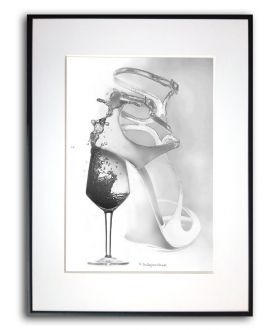 Plakat czarno biały w ramie - Kobieta jak wino