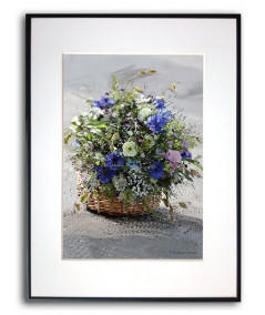 Plakat w ramie - Koszyk z kwiatami