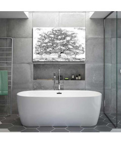 Obrazy na ścianę - Grafika drzewo Drzewo magnolii czarno białe