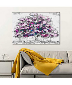 Obrazy na ścianę - Drzewo ilustracja Drzewo różowych magnolii