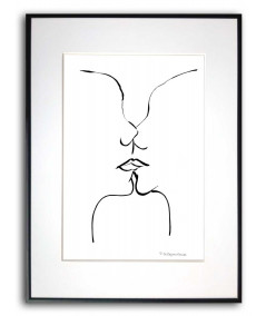 Plakat w ramie - Grafika pocałunek 4