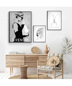 Audrey Hepburn plakat na ścianę - Suknia Givenchy