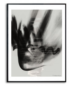 Czarno biały plakat abstrakcyjny - Simplicity no. 54 a