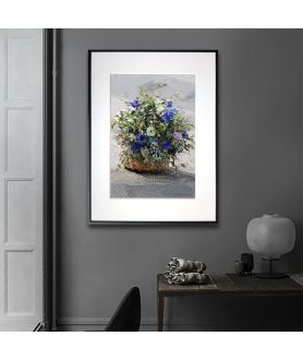 Obrazy kwiaty - Obraz Koszyk z kwiatami