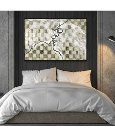 Obrazy na ścianę - Obraz do sypialni pocałunek Miłosna gra (1-częściowy) szeroki