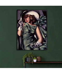 Obrazy na ścianę - Obraz na płótnie - Łempicka - Kobieta w zielonej sukni