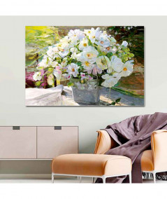 Obrazy na ścianę - Białe kwiaty obraz Bukiet białych kwiatów