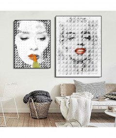 Plakat na ścianę - Marilyn Monroe - Czerwone usta kina