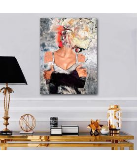 Obrazy na ścianę - Obraz na płótnie na ścianę - Kobieta kwiat zmysłów