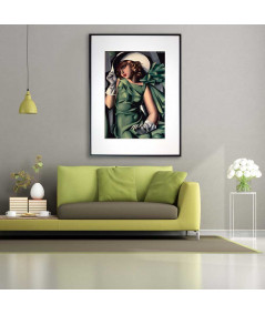 Plakat na ścianę - Tamara Łempicka - Kobieta w zielonej sukni