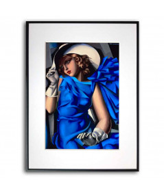Plakat na ścianę - Reprodukcja Łempicka - Kobieta w niebieskiej sukni
