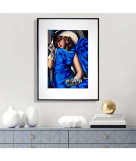 Plakat na ścianę - Reprodukcja Łempicka - Kobieta w niebieskiej sukni