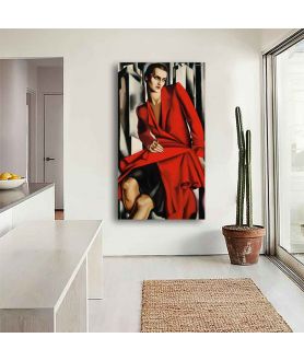 Obrazy na ścianę - Obraz - Tamara Łempicka - Kobieta w czerwieni